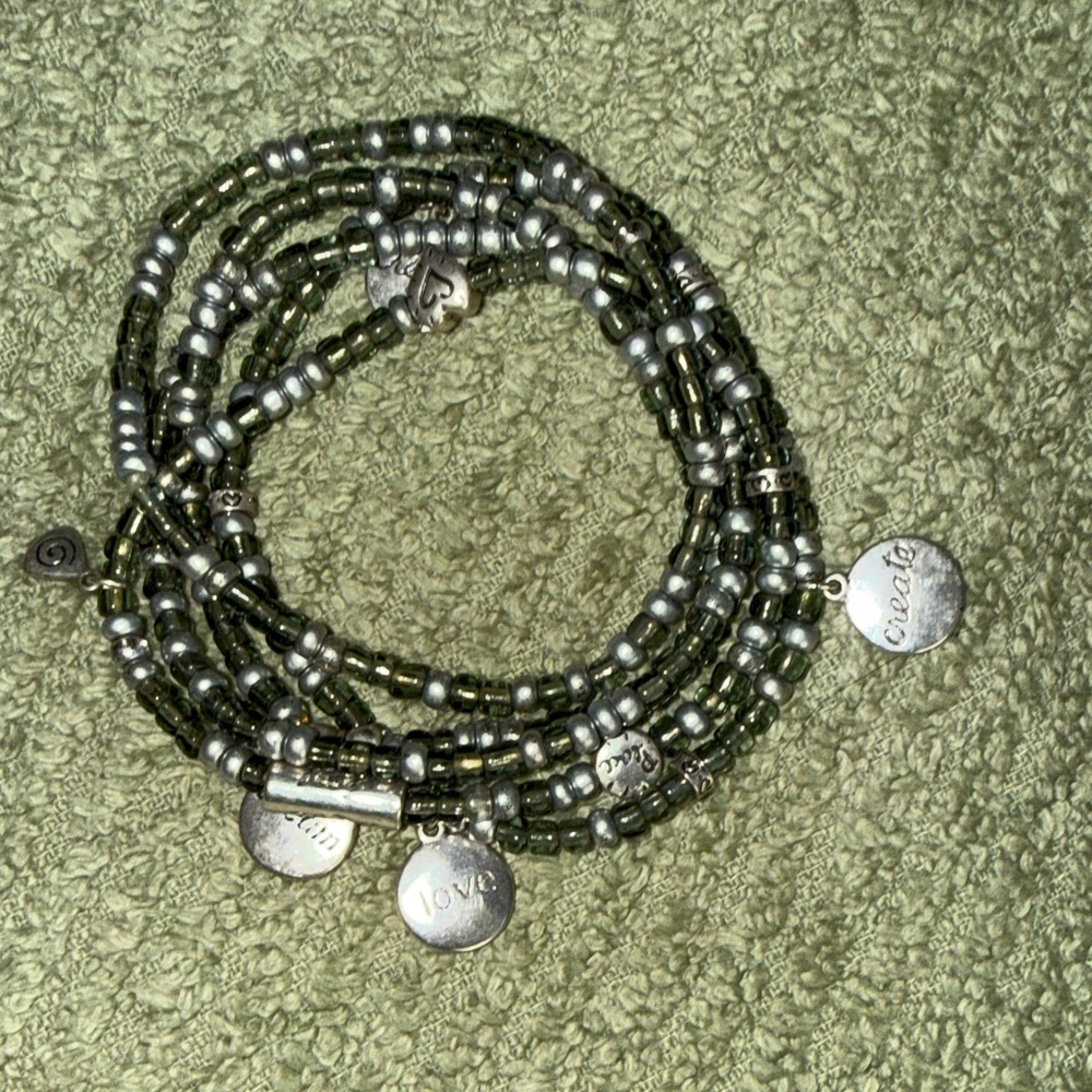 Chico’s Silver Beaded Charm Bracelets
